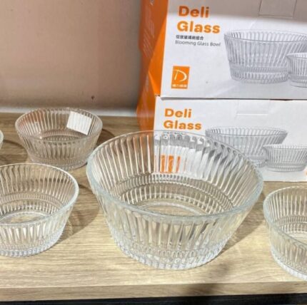 طقم صحون زجاج