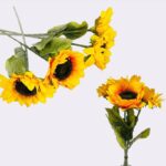 باقة من زهور عباد الشمس الاصطناعية.