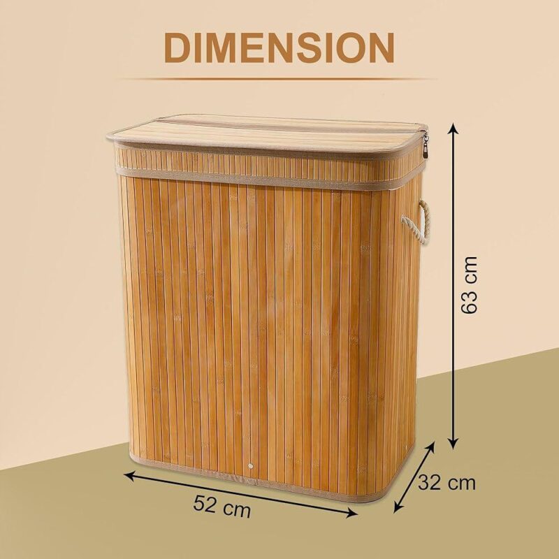 سلة غسيل من الخيزران - Image 2