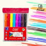 8 أقلام التلوين الجامبو من ماركة "أوائل" (Awael).