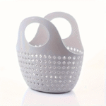 سلة بلاستيكية مثقوبة مع مقابض