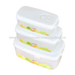 مجموعة من حافظات الطعام البلاستيكية 3 حبات