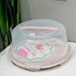 صندوق كيك بلاستيكي محمول