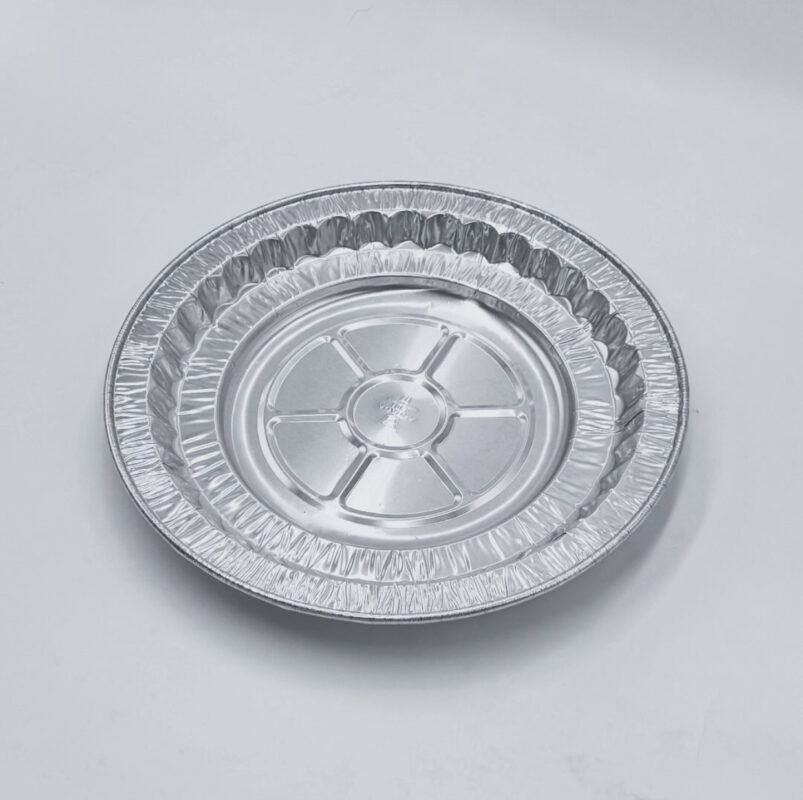 ⁦مجموعة من أطباق القصدير الدائرية 5 حبات⁩ - الصورة ⁦2⁩