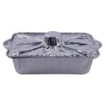 وعاء من رقائق الألومنيوم مع غطاء 3 حبات