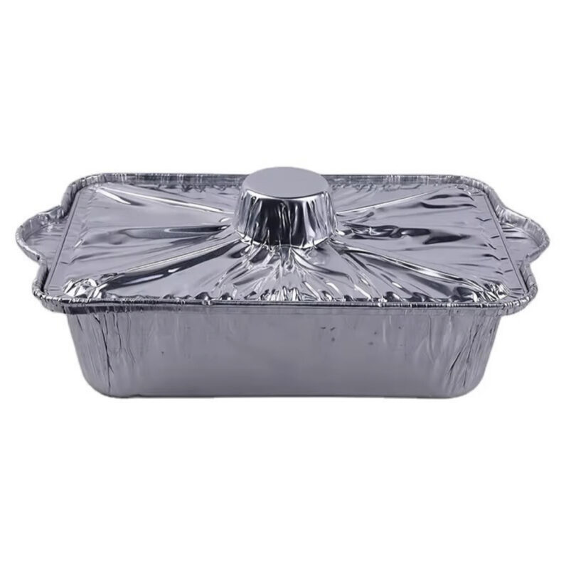 وعاء من رقائق الألومنيوم مع غطاء 3 حبات - Image 2