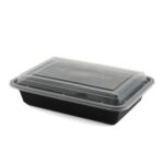 حاوية طعام بلاستيكية اسود 10 حبات