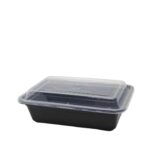 وعاء طعام بلاستيكيه اسود 10 حبات