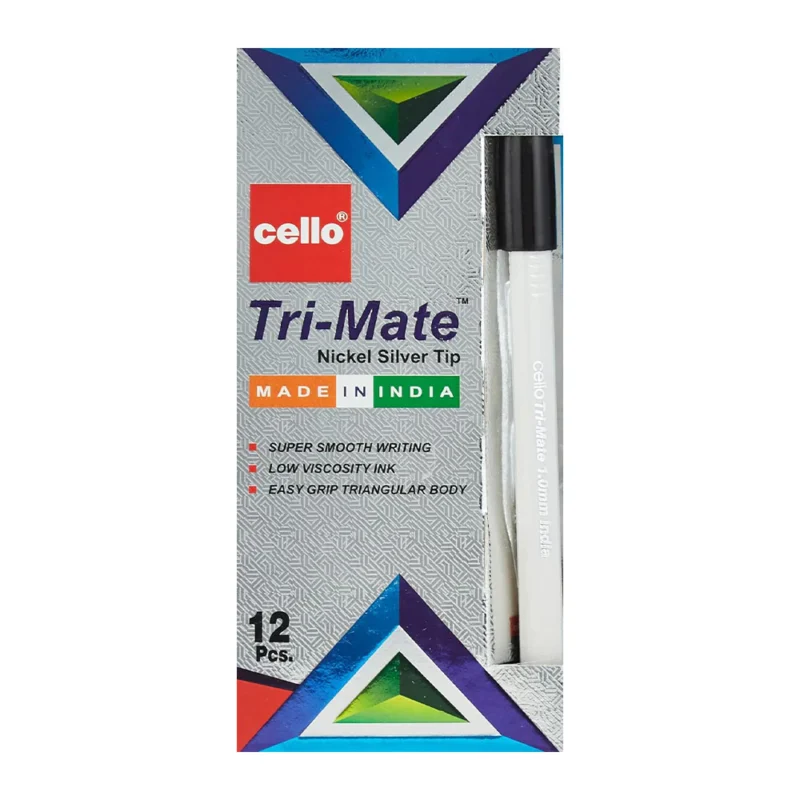 ⁦علبه قلم حبر جاف 12 قلم لون اسود⁩ - الصورة ⁦2⁩