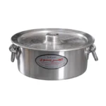 وعاء مسطح ب حلقه مع غطاء و مقبض