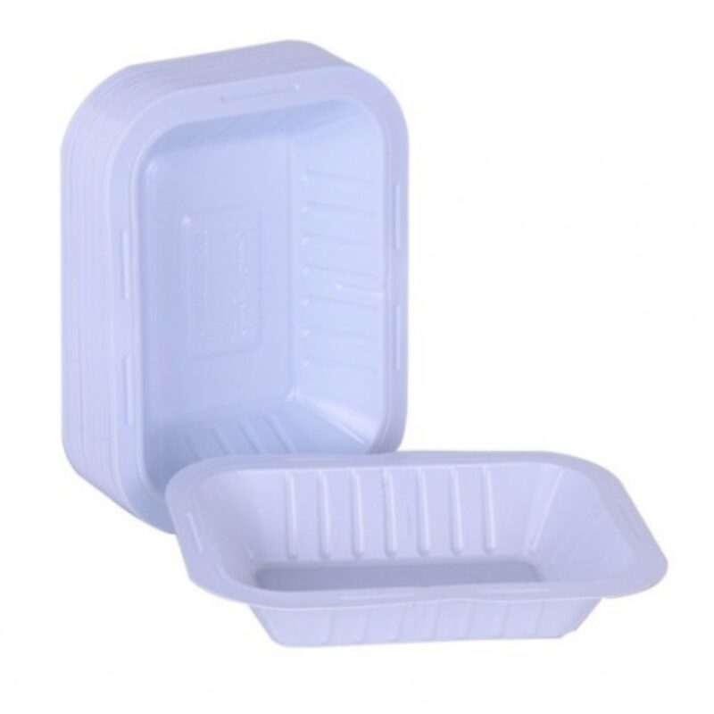 صحن بلاستيك مستطيل 50 حبه