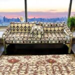 كرسي حديد مع فرش كامل + طاولة