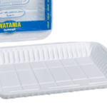 صحن بلاستيك مستطيل 50 حبه