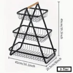 ⁦سلة تخزين الفاكهة من 3 طبقات⁩ - الصورة ⁦4⁩