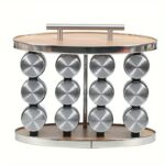 طقم توابل زجاج فالمر، بغطاء اكريليك، 12 قطعه - Image 3