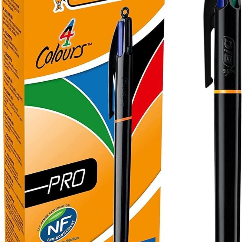 علبة اقلام اربع الوان BIC