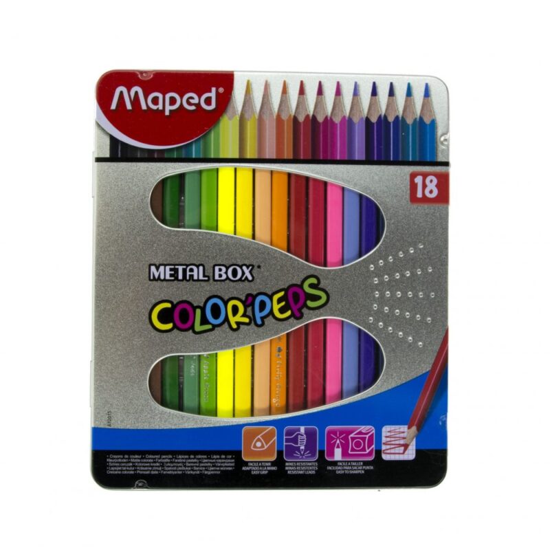 علبة أقلام تلوين 18 قلم Maped - Image 2