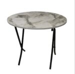 طاولة دائرية من الخشب قابلة للطي 70سم - Image 6