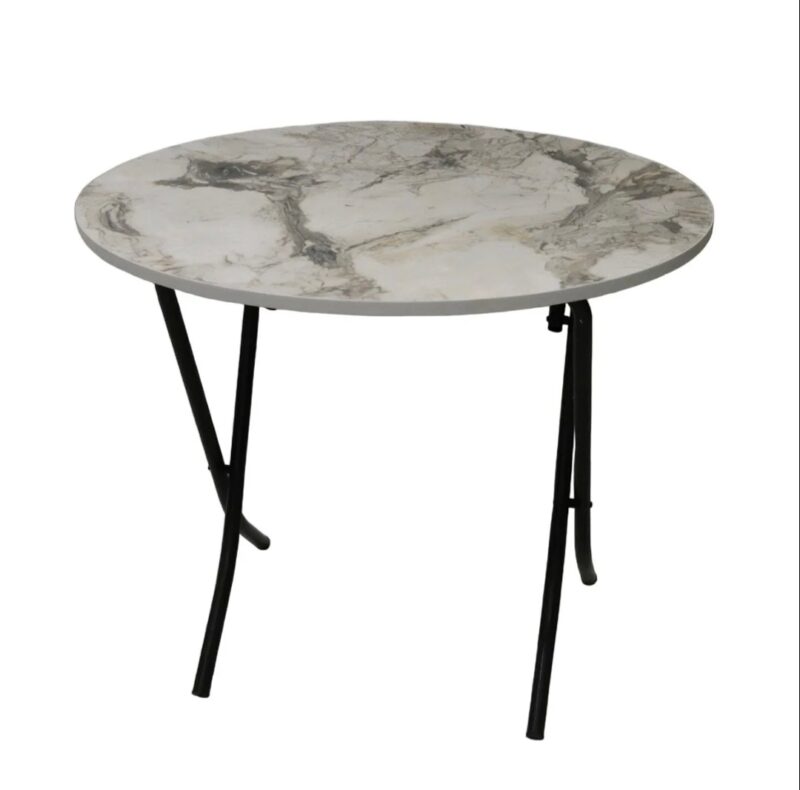 طاولة دائرية من الخشب قابلة للطي 70سم - Image 6