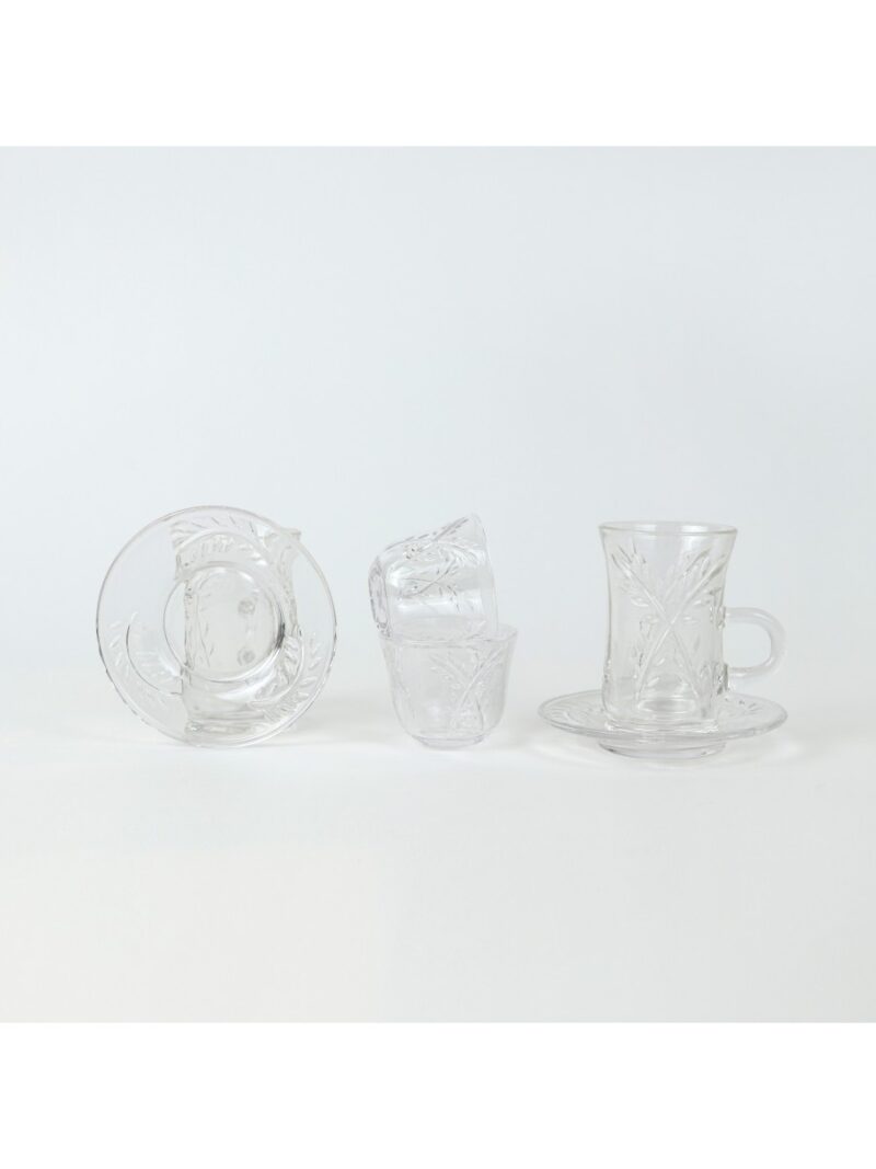 طقم أكواب شاي وقهوة زجاجية - Image 4