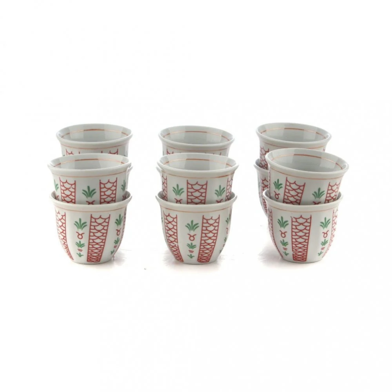 طقم استكانة قهوة سيراميك 12حبة - Image 3