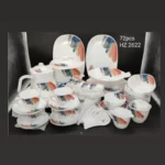 طقم عشاء مربع من Leebull مكون من 72 قطعة.