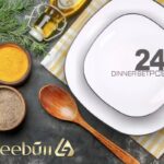 طقم عشاء Leebull HZ-3629 المكون من 24 قطعة.