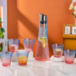 تطقم أباريق وكؤوس ماء زجاجية 7 قطع - Image 3