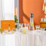 تطقم أباريق وكؤوس ماء زجاجية 7 قطع